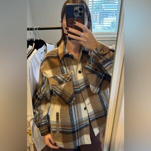 Zara Multicolor Plaid Button up